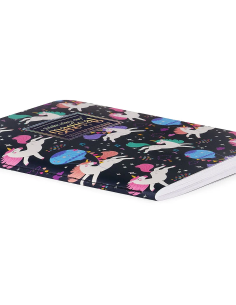 CUADERNO A6  RAYAS UNICORNIO