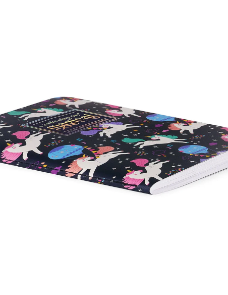 CUADERNO A6  RAYAS UNICORNIO