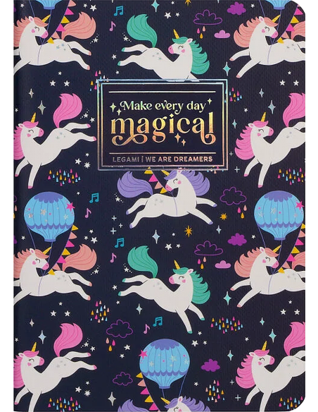 CUADERNO A6  RAYAS UNICORNIO