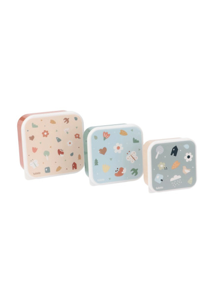 3 CAJAS DE ALMUERZO GEOMETRIC NATURE