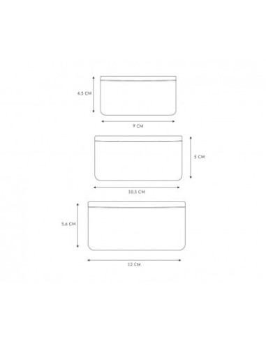 3 CAJAS DE ALMUERZO GEOMETRIC NATURE