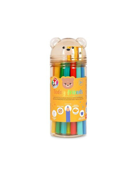 PACK 24 LÁPICES DE COLORES TEDDY BEAR