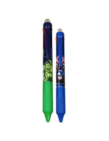 BOLÍGRAFO BORRABLE 4 COLORES AVENGERS