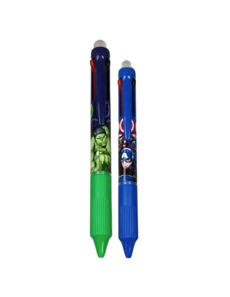 BOLÍGRAFO BORRABLE 4 COLORES AVENGERS
