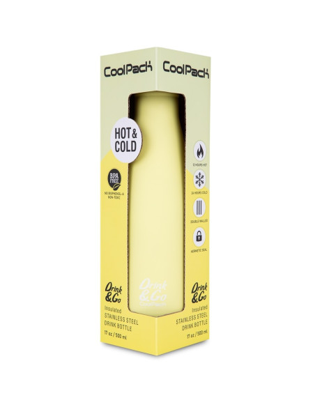 BOTELLA ISOTÉRMICA PASTEL AMARILLO