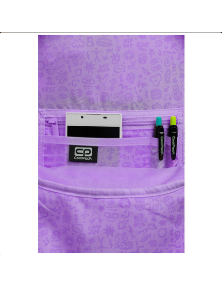 MOCHILA ESCOLAR JUVENIL RIDER POWDER LILA