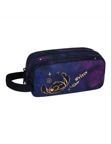 ESTUCHE 3 COMPARTIMENTOS STITCH GOLD