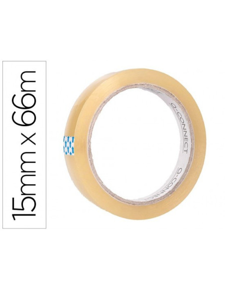 CINTA ADHESIVA TRANSPARENTE 66 MT x 15 MM