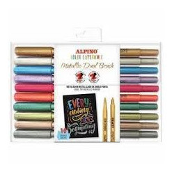 SET 10 ROTULADORES METALLIC DOBLE PUNTA