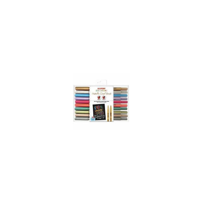 SET 10 ROTULADORES METALLIC DOBLE PUNTA
