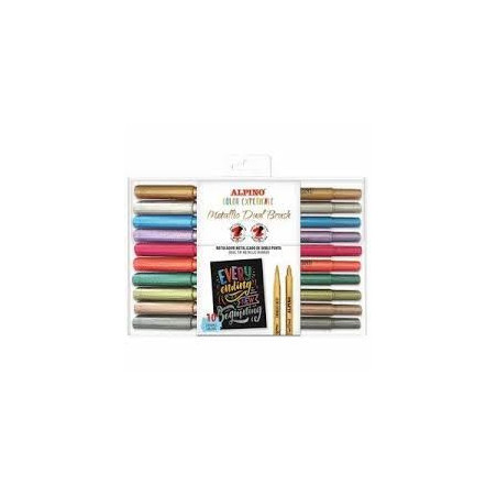 SET 10 ROTULADORES METALLIC DOBLE PUNTA