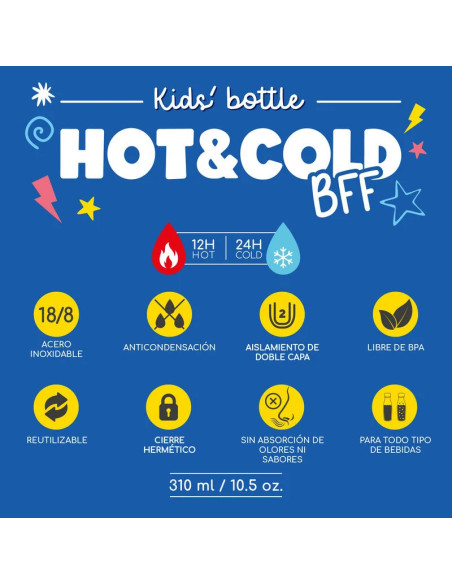 BOTELLA TÉRMICA NIÑOS 350ML - DINO