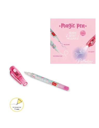 BOLÍGRAFO CON TINTA INVISIBLE UNICORNIO