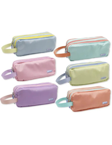 ESTUCHE 3 COMPARTIMENTOS PASTEL ASA