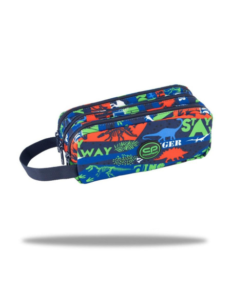 ESTUCHE 3 COMPARTIMENTOS HAPPY DINO