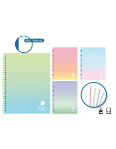 CUADERNO A4 PASTEL DEGRADADO