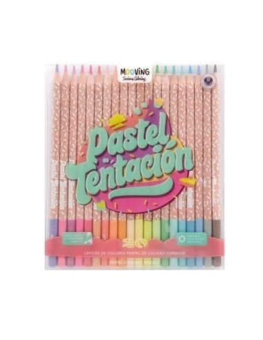 LÁPICES DE COLORES PASTEL TENTACIÓN