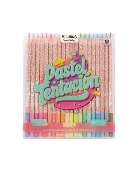 LÁPICES DE COLORES PASTEL TENTACIÓN