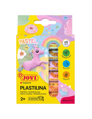 PACK 6 PLASTILINA PASTEL