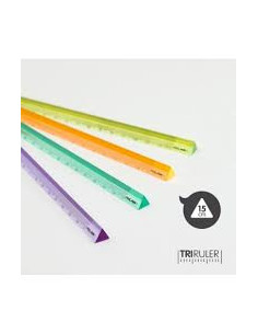 REGLA TRIÁNGULAR 15 CM