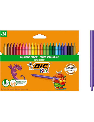 24 CERAS COLORES PLASTIDECOR BIC