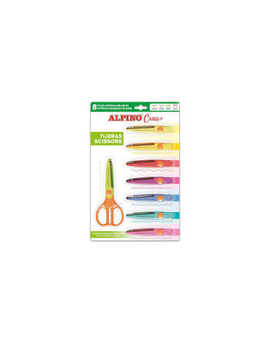 SET 8 TIJERAS CON FORMAS INTERCAMBIABLES