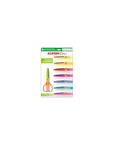 SET 8 TIJERAS CON FORMAS INTERCAMBIABLES