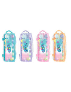 ACUARELAS 12 COLORES PASTEL + PINCEL