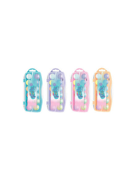 ACUARELAS 12 COLORES PASTEL + PINCEL
