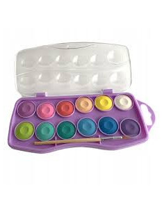ACUARELAS 12 COLORES PASTEL + PINCEL 2