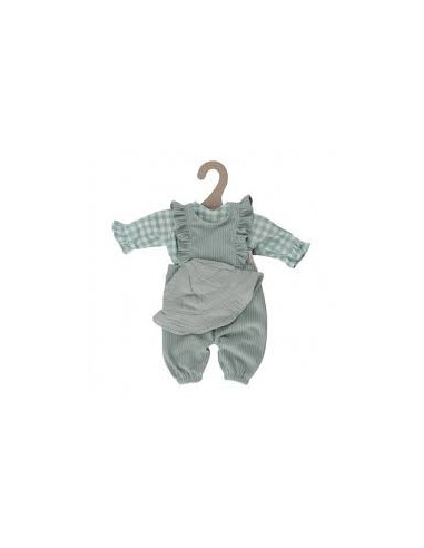 CONJUNTO DE ROPA VERDE PARA MUÑECA LD