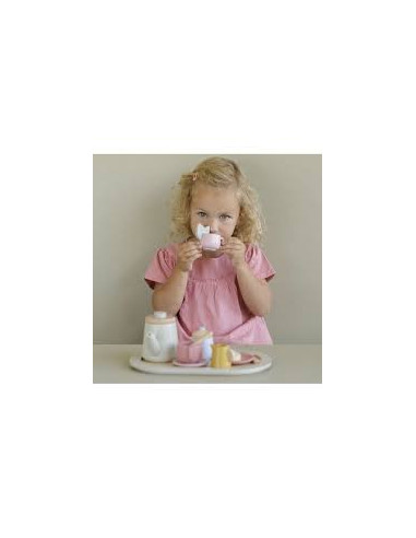 JUEGO DE TÉ DE MADERA