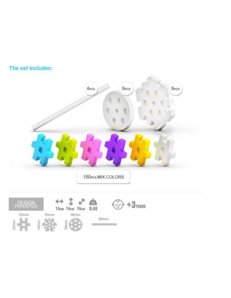 BLOQUES MELI BASIC PINK CONSTRUCTOR 200