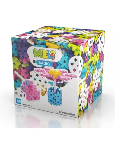 BLOQUES MELI BASIC PINK CONSTRUCTOR 200