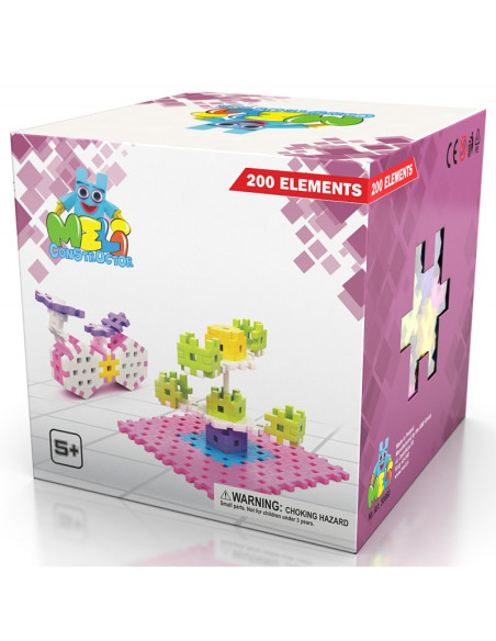 BLOQUES MELI BASIC PINK CONSTRUCTOR 200