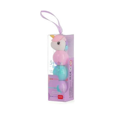 SUBRAYADORES UNICORNIO 3 EN 1