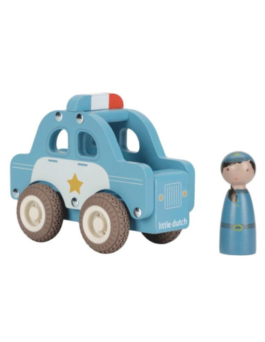 COCHE DE POLICÍA DE MADERA LITTLE DUTCH