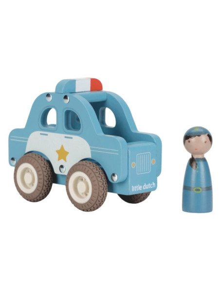 COCHE DE POLICÍA DE MADERA LITTLE DUTCH