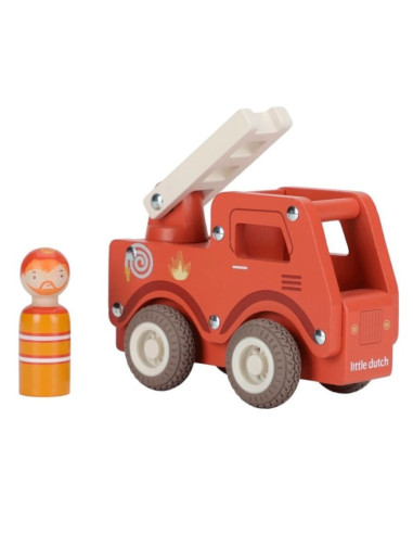 COCHE DE BOMBEROS DE MADERA LITTLE DUTCH