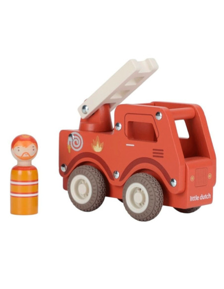 COCHE DE BOMBEROS DE MADERA LITTLE DUTCH