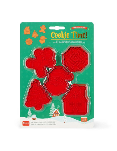 SET DE 5 MOLDES PARA GALLETAS CON SELLO