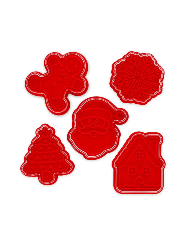 SET DE 5 MOLDES PARA GALLETAS CON SELLO