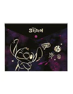 CARPETA A4 CON BOTÓN STITCH GOLD UNIQUE