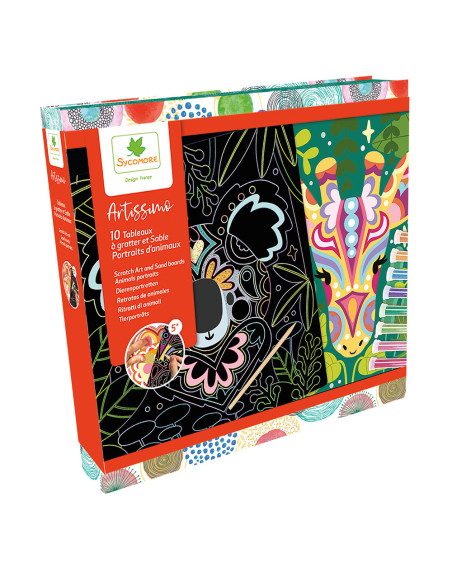 10 TABLEROS SCRATCH ANIMALES