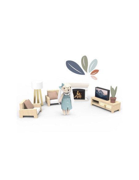 SALÓN PARA CASITA DE MADERA CONEJITO