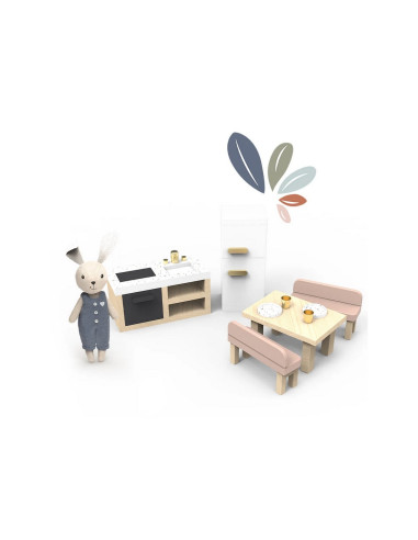 COCINA PARA CASITA DE MADERA CONEJITO