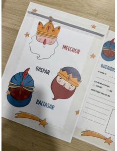 SOBRE + 2 CARTAS REYES MAGOS IMAGEN 2