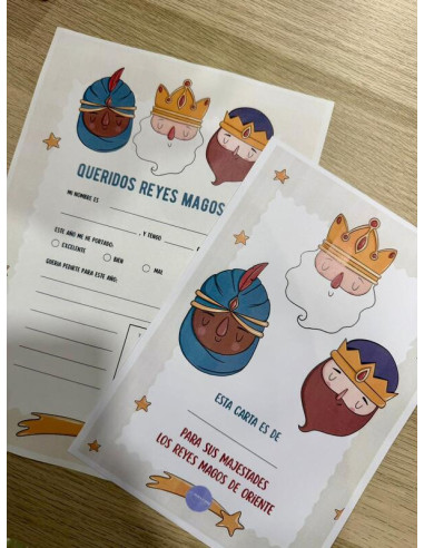SOBRE PEQUE + 2 CARTAS REYES MAGOS IMAGEN