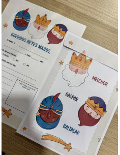 SOBRE PEQUE + 2 CARTAS REYES MAGOS IMAGEN 2