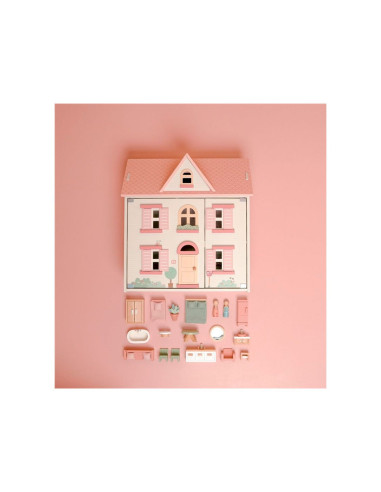 CASA DE MUÑECAS DE MADERA